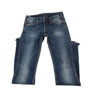 Silver Jeans Co McKenzie Slim Bootcut Jeans Blue W27 L34 L1471SJB497 Low Rise